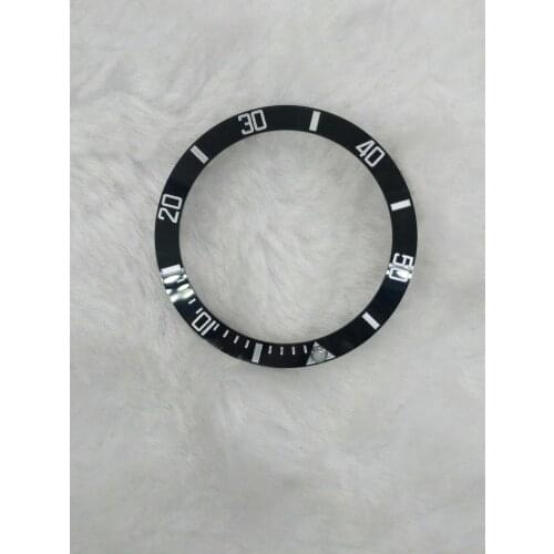 Watch accessories Shuigui ceramic ring ceramic scale ring upgrade 38mm silver line