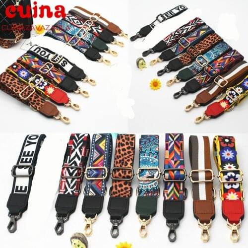 Fashion Bag Parts Accessories Strap Bags Chain Wide Backpack Black Handle Crossbody Canvas Replacement Shoulder Bag Strap