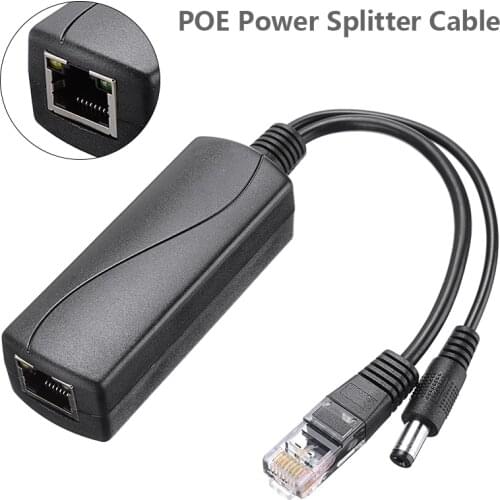 New Arrival 1pc 48V to 12V Active POE Power Over Adapter 100/100Mbps Ethernet Splitter Cable