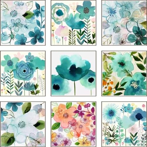 Watercolor Lotus Flower Art Canvas Oil Painting Poster Canvas Print Painting Wall Art Living Room Home Decoration