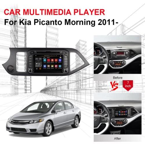 Android 8.0 Octa Core 4GB+32GB Car DVD Multimedia Player For Kia Picanto Morning 2011-2016 DVD GPS Navigation Head Unit WIFI 4G