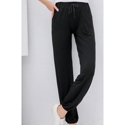 Summer Spring Modal Loose Large Size Leisure Pants Female Lantern Free Fitness Broad Leg Ninth Pants Home Female Bottom Pants Xl