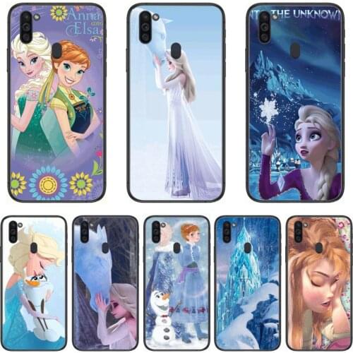 Disney Frozen Princess Elsa Anna Mobile Phone Case Hull For Samsung Galaxy M 10 20 21 31 30 60S 31S Black Shell Art Cell Cover
