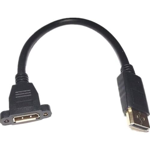 DP1.2 Male and Female Belt Ear Fixing Screws Displayport Revolution Female Extension Line Left and Right Elbows 4K