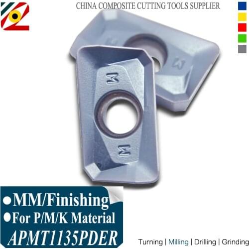 EDGEV APMT1135 PDER APMT 1135 PDR MM M2 Milling Carbide Inserts Indexable End Mill Cutter CNC Machine Used for BAP300R
