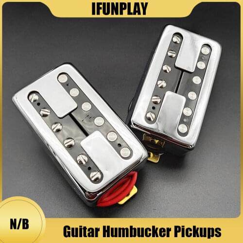 Humbucker 6 Strings Electric Guitar Pickup H Type Neck Bridge Pickup for LP Style Electric Guitar Brass Cover Pickup