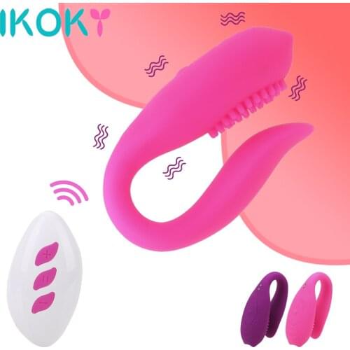 IKOKY 12 Speed G-spot Massager Clitoral Licking Dildo Vibrators Sex Toys for Women Vagina Stimulator Vibrator Wireless Remote