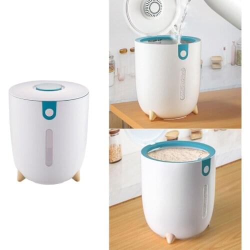 Rice Dispenser with Measuring Cup 10kg Grain Storage Bin Storage Box Large Kitchen Food Grain Storage Container Household