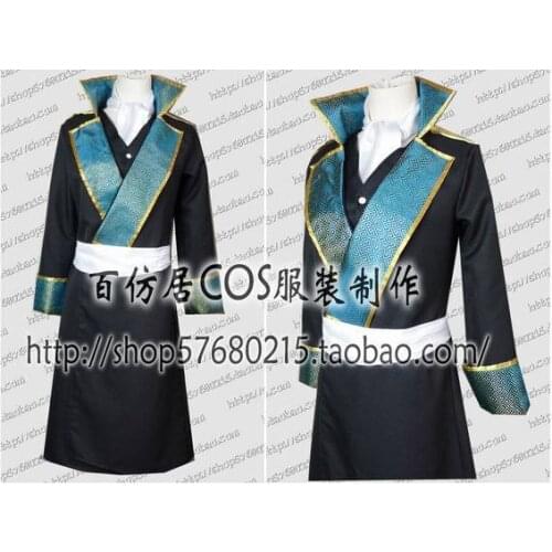 Anime hakuouki Keisuke Sannan Anime Cosplay Costume Costume Any Size vest+coat+scaf+gloves+belt (not pant) 11