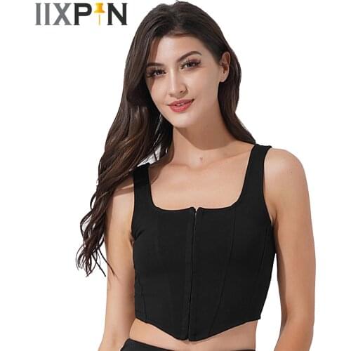 Women Tank Top Summer Sleeveless Basic Cami Vest Sexy Ladies Bustiers Corsets Square Neck Slim Fit Crop Tank Tops Womens Tops
