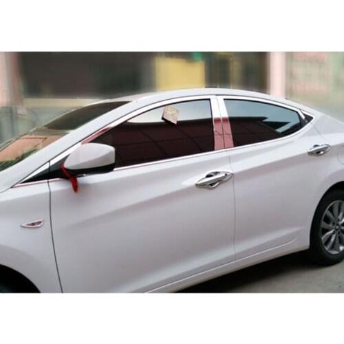 Stainless steel car window trims for hyundai elantra 2010 2011 2012 2013 2014 2015 2016 hyundai Avante i35 Elantra