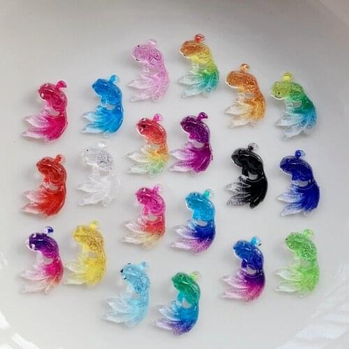 Wholesale mini goldfish flat back acrylic water DIY decorative accessories nail art decorations Phone flat back 480pcs