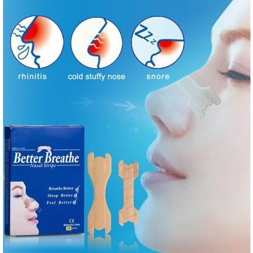 Stop Snoring Sleep Well Better Breath Nose Patch Nasal Strips High Quality Nose Anti Snoring Strips Paste Adult Nose Tharapy