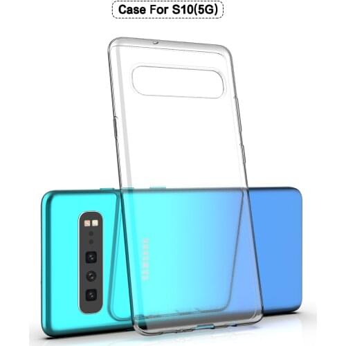 TPU Clear Case for Samsung Galaxy S10 5G Transparent Soft TPU Shockproof Phone Case for Samsung S10 5G Protection Cover
