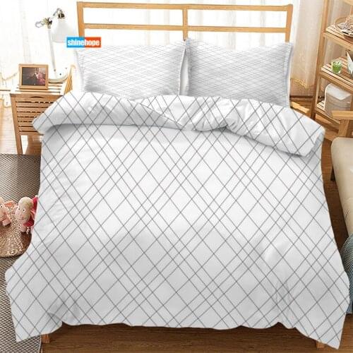 Diamond Pattern 3 Pcs Luxury Duvet Cover Set Fashion Bedding Sets Comforter Duvet Cover Pillowcase Home Textiles
