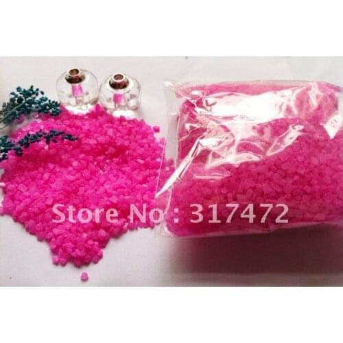 Pink Color Fairy Rock Dust Stone Decorate Vial Pendants/ Vial Bottle/ Wish Tube 100gram DIY jewelry findings