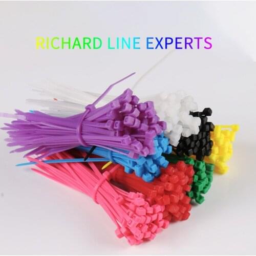 100 pcs 3*100mm Self-locking Nylon Cable sleeve Ties Plastic Zip Tie Colorful wire binding wrap straps UL Certified