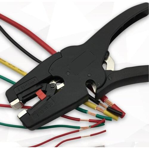 Self-Adjusting Insulation Pliers Wire Stripper Range 0.03-10mm2 Stripping Cutter Flat Nose Cable Stripper