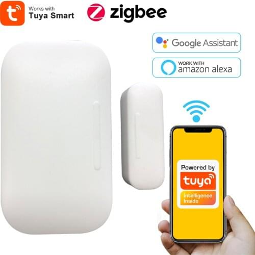 Tuya Smartlife ZigBee Door Sensor Window Contact Sensor Smart Life App Push Notification Alexa Google Home IFTTT Supported