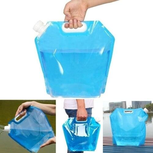 5L/10L Outdoor Foldable Folding Collapsible Drinking Water Bag Car Water Carrier Container for Outdoor Camping Hiking Picnic BBQ