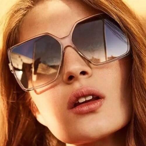 Oversized Sunglasses Women Vintage Brand Sun Glasses Shades UV400 Big Frames Sunglass Female Male Retro Eyewear Pink White