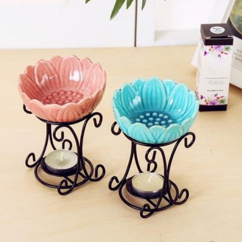 Creative Ceramic Candle Holder Essential Oil Burner Diffuser Aromatherapy Incense Lamps Candlestick Home Living Room Decors