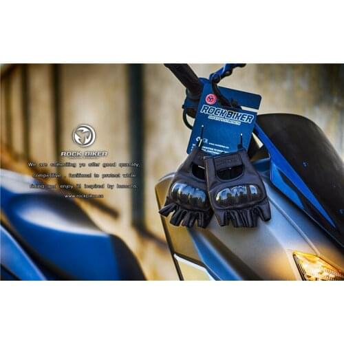 Carbon Fiber Retro Real Leather Motorcycle Gloves Men Breathable Summer Spring Motocross Racing Gloves Half Finger Guantes Moto