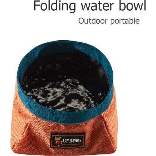 UFBemo High Quality Polyester Waterproof Convenient Foldable Water and Food Bowl for Pet Dog Cat