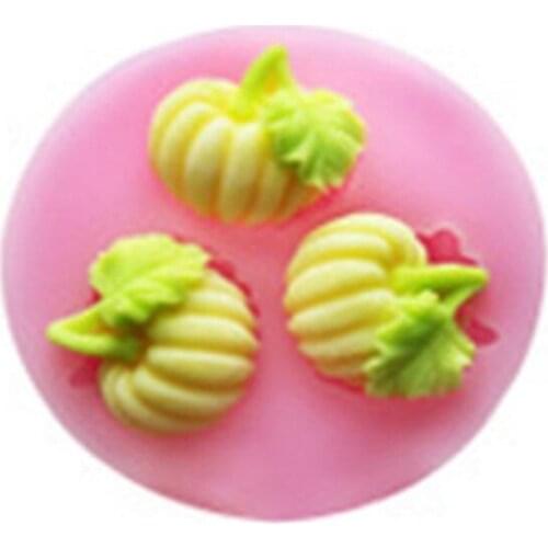 1PC Round Shape 3D Pumpkin Cake Bundt Pan Fondant Cake Decorations Mold Silicone Pumpkin Mould