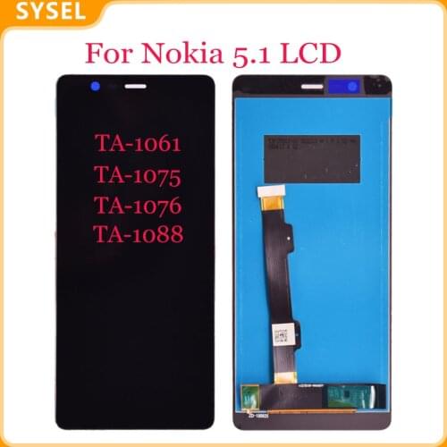 100% Tested For Nokia 5.1 LCD TA-1061 TA-1075 TA-1076 TA-1088 LCD Display Touch Screen Digitizer Assembly Replacement