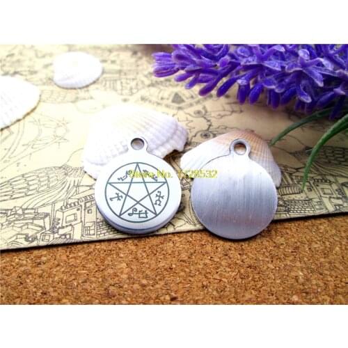 20pcs--stainless steel charms "Supernatural Dean Pentacle Star Amulet" 5 style for choosing DIY Charms Pendants