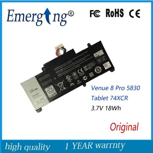 3.7V 18Wh New Battery forDell Venue 8 Pro 5830 Tablet 74XCR
