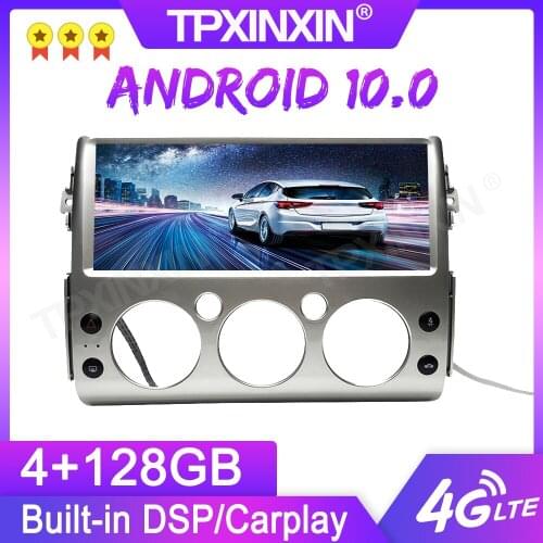 4+128G Android For Toyota FJ Cruiser 2007-2017 Sliver Car Multimedia Player GPS Navi Audio Stereo Screen Head Unit Tape Recorder