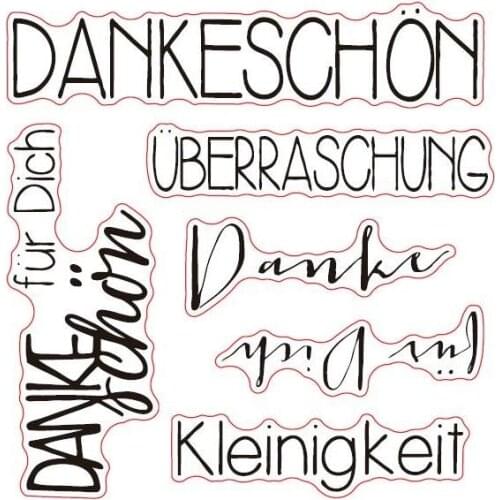 Dankeschon Clear Stamps Scrapbook Paper Craft Clear stamp scrapbooking X0207