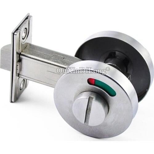 DHL Shipping 10PCS/LOT Stainless Steel Bathroom Toilet WC Indicator Door Lock Privacy Deadbolt Lock Red/Green Indication