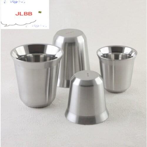 Double Wall Stainless Steel Espresso Coffee Mug Nespresso Nescafe Dolce Gusto Coffee Wine Alcohol Cup for Camping Travel