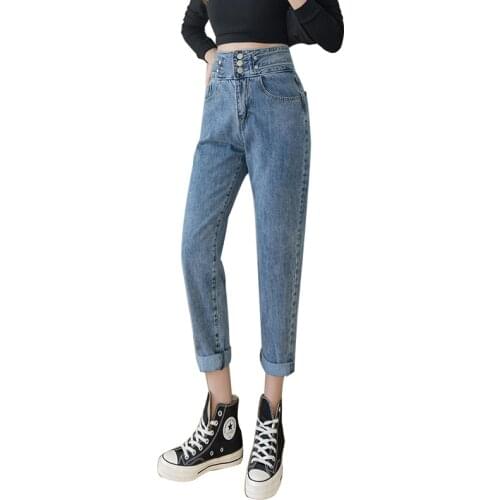 Jeans Woman High Waisted Classic Jeans Autumn Trend Pencil Pants Korean Fashion Summer Female Denim Troures Plus Size