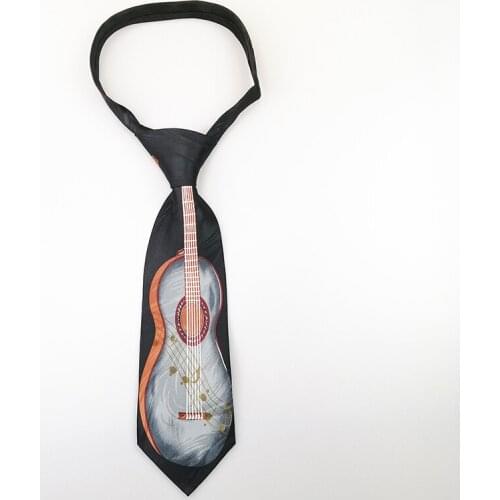 Collar Rope Unique Guitar Pattern 10cm Tie Mens Gem Bow tie Striped Ties For Men Necktie accessories Wedding Necktie