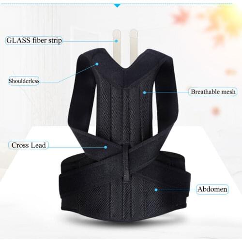 Back Posture Corrector Waist Shoulder Lumbar Brace Support Belt Adjustable Adult Scoliosis Corrector Girdle Trainer Unisex
