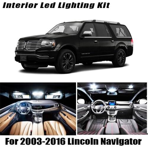 White Canbus LED Lamp Interior Dome Map Lights Bulb Kit For 2003-2013 2014 2015 2016 Lincoln Navigator License Plate Light