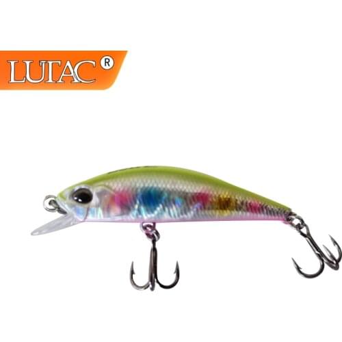 Lutac fishing lures hard baits Minnow artificial baits laser casting BKK Hook colorful 50mm 4.5g