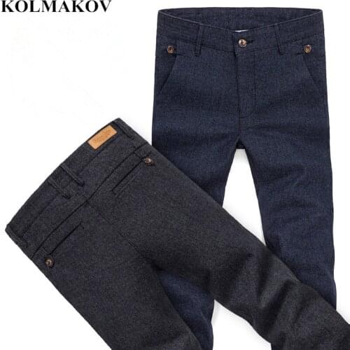 KOLMAKOV Mens Casual Pants New Mens Office Pants for Men Slim Fit Formal Stretch Long Trousers Men Straight Nylon Skinny Pants