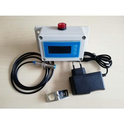 Tachometer set/for marine/vehicle/harvester With waterproof housing, including a 12V power supply, probe, magnet, alarm