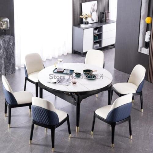 Dining Chair Light Luxury Italian Minimalist Hotel Restaurant Solid Wood High-end Leather Modern Minimalist Home Nordic Dining T