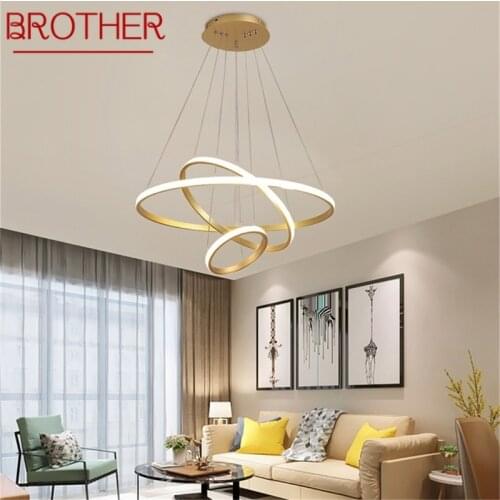 BROTHER Nordic Pendant Lights Round Contemporary LED Lamp Creative Fixture For Home Decoration