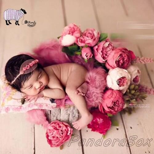 Newborn Photography Simulation Flower Props Baby Girl Boy Photo Shoot Studio Backdrop bebe fotografia Accessories Newborn Props