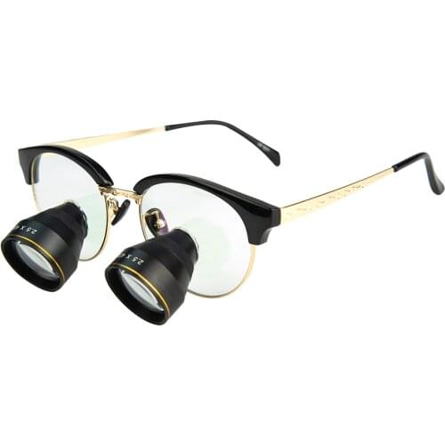 Metal Frame TTL Dental Loupe Binocular 2.5X Dentist Magnifying Glass Surgical Magnifier Long Working Distance