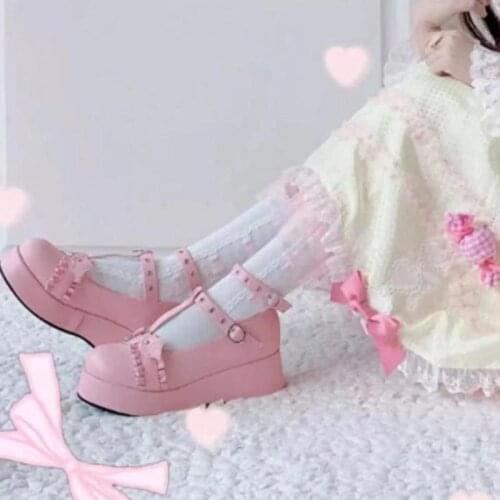 TGHDOF brand fashion female cute womens pumps platform wedges high heels pumps sweet gothic shoes woman