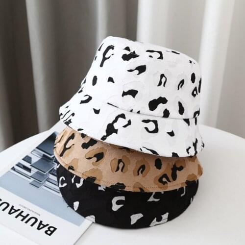 Unisex Cow Print Pattern Bucket Hats Fisherman Caps For Women Men Gorras Summer Outdoor Sun Hat 2021 Fashion Street Headwear