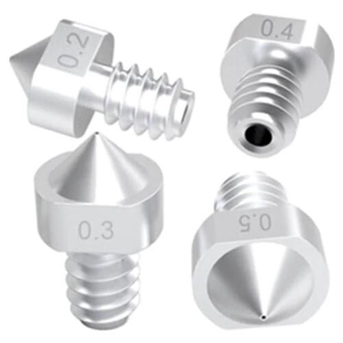 Hardened Steel e3d Nozzles 1.75MM M6 0.2 0.3 0.5 0.4MM upgrade for Carbon fiber filament E3D V5 V6 Titan Aero Prusa HOTEND parts